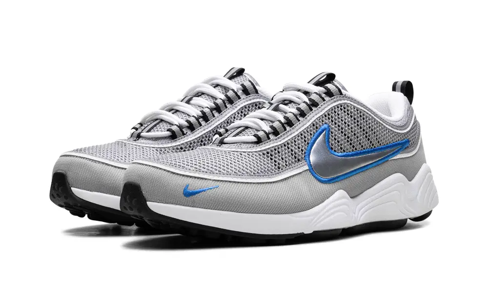 Nike Lifestyle Zoom Spiridon 'Metallic Silver   Signal Blue' 