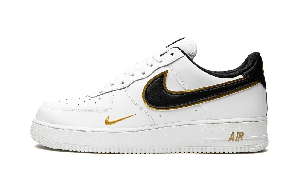 Nike Lifestyle Air Force 1 '07 LV8 'Double Swoosh - White   Black   Gold' 