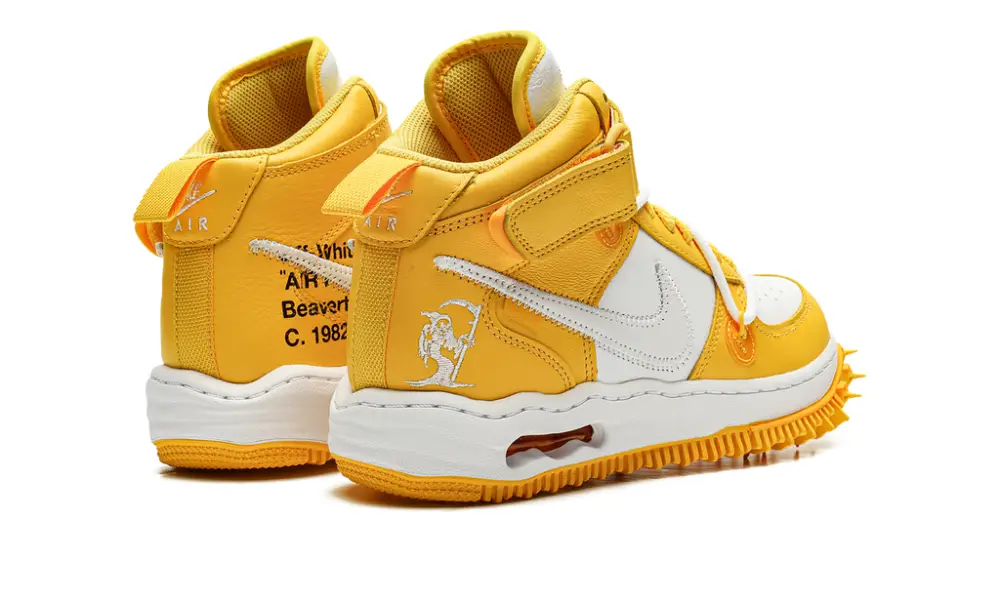 Nike Lifestyle Air Force 1 Mid 'Off-White - Varsity Maize' 