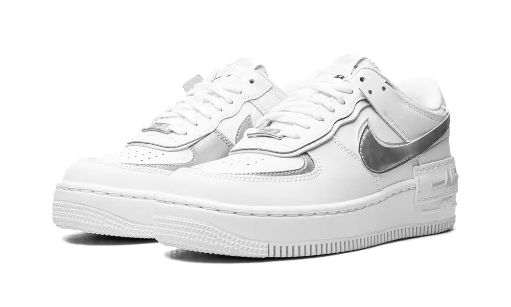 Nike Lifestyle AF1 SHADO MNS WMNS 'White Metallic Silver' 