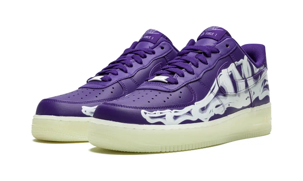 Nike Lifestyle Air Force 1 Low '07 QS 'Purple Skeleton Halloween' 