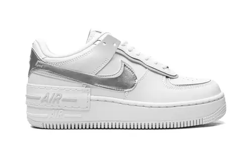 Nike Lifestyle AF1 SHADO MNS WMNS 'White Metallic Silver' 