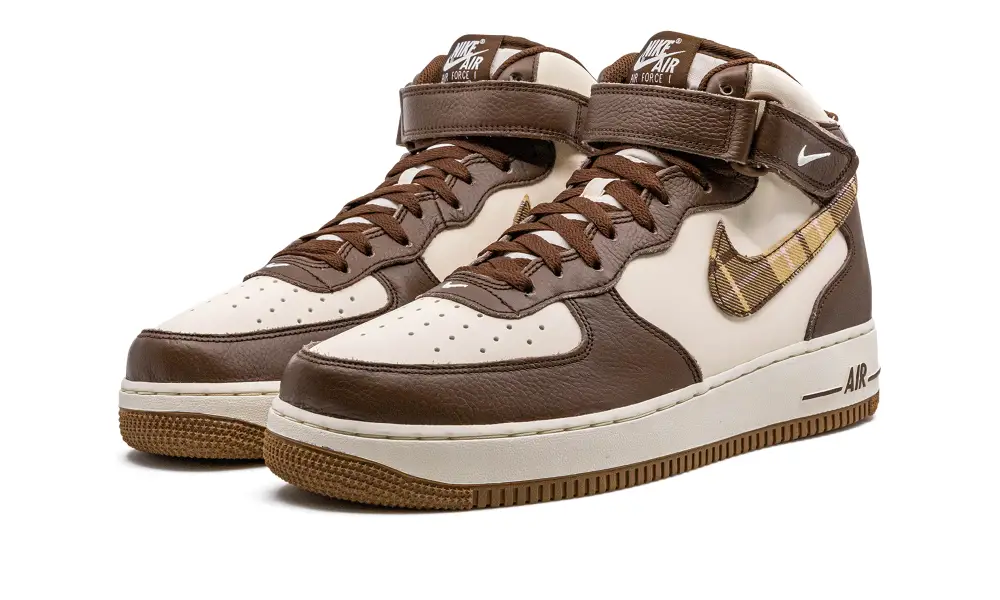 Nike Lifestyle Air Force 1 Mid 'Brown Plaid' 