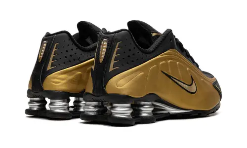 Nike Lifestyle Shox R4 WMNS 'Black   Metallic Gold' 