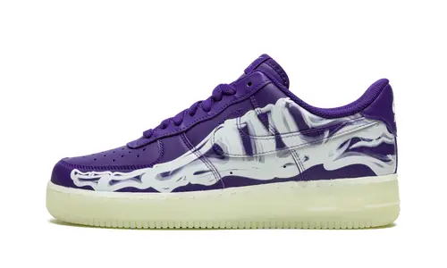 Nike Lifestyle Air Force 1 Low '07 QS 'Purple Skeleton Halloween' 