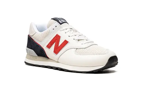 New Balance 574 574 'White Light Grey Red Navy' 