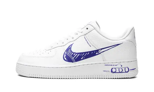 Nike Lifestyle Air Force 1 Low 'Scribble - Royal Blue' 