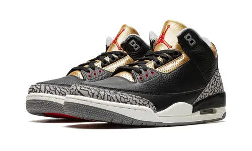 Air Jordan 3 AIR JORDAN 3 WMNS 'Black Cement Gold'