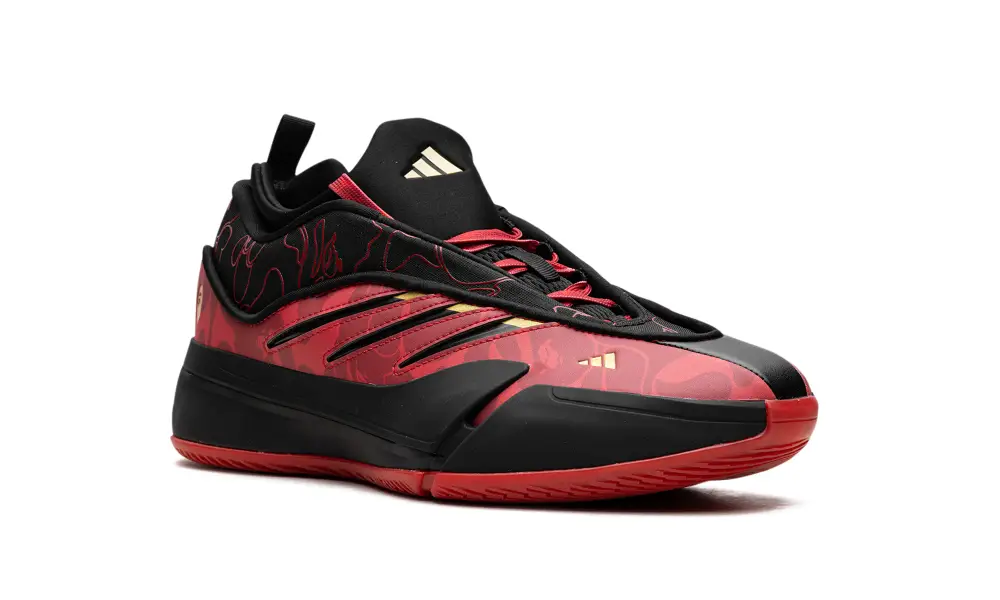 More Adidas Shoes Dame 9 'BAPE - Black Scarlet' 