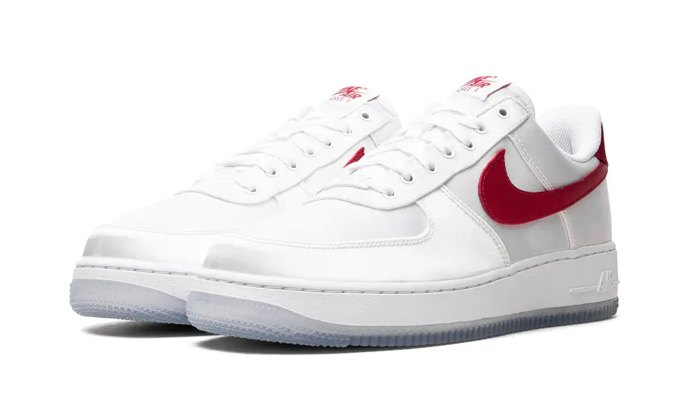 Nike Lifestyle AIR FORCE 1 LO '07 WMNS 'Satin White Varsity Red'