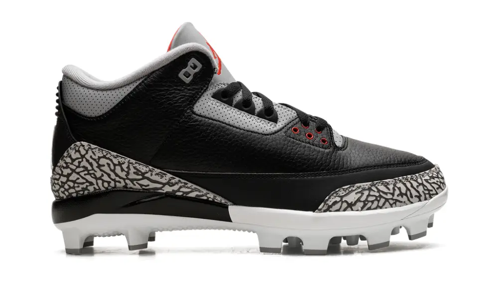 Air Jordan 3 Air Jordan 3 Cleats 'Black Cement' 