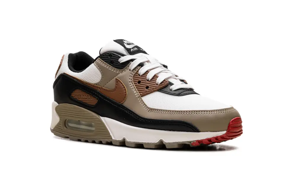 Nike Air Max Air Max 90 WMNS 'Phantom Black Fire Red Light British Tan' 