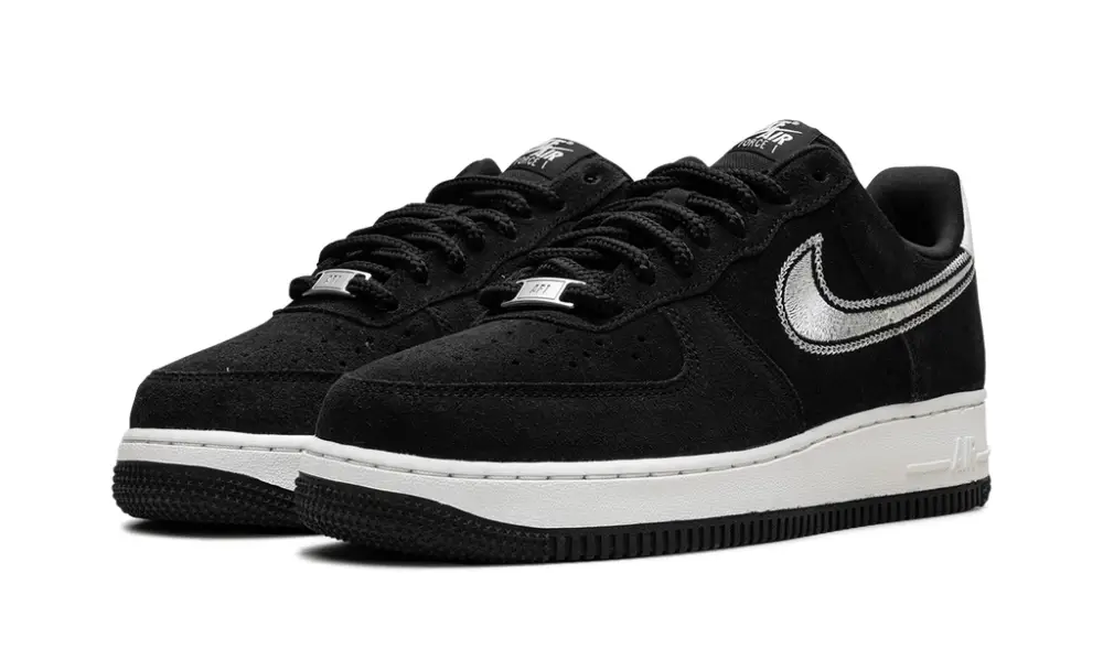 Nike Lifestyle Air Force 1 Low '07 LV8 'Black Sail Embroidered Swoosh' 