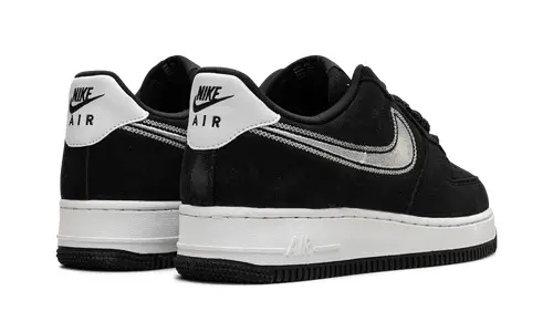 Nike Lifestyle Air Force 1 Low '07 LV8 'Black Sail Embroidered Swoosh' 