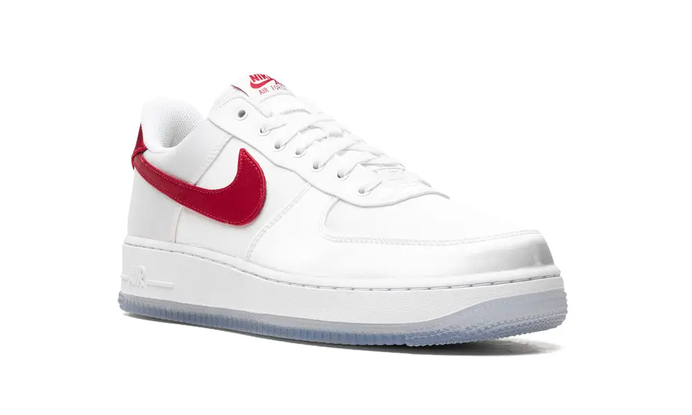 Nike Lifestyle AIR FORCE 1 LO '07 WMNS 'Satin White Varsity Red' 
