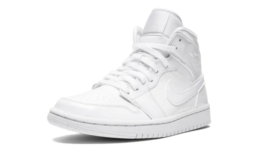 Air Jordan 1 AIR JORDAN 1 MID WMNS 'Triple White Patent Leather'