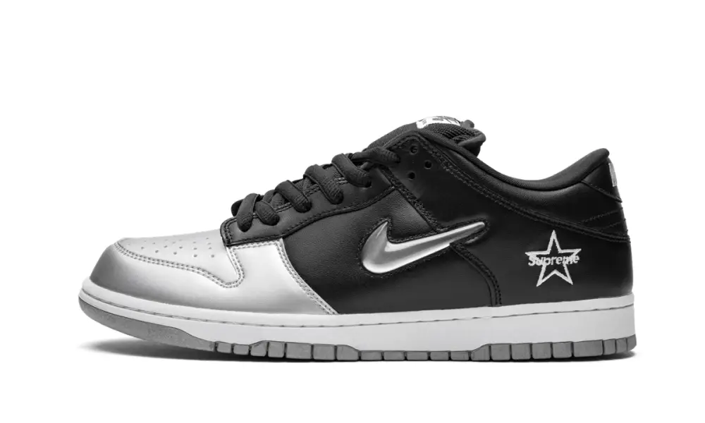 Nike Dunk SB Dunk Low OG QS 'Supreme - Jewel Swoosh Silver/Black'