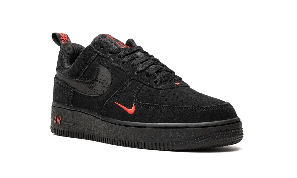Nike Lifestyle Air Force 1 Low 'Multi Swoosh Black Crimson'