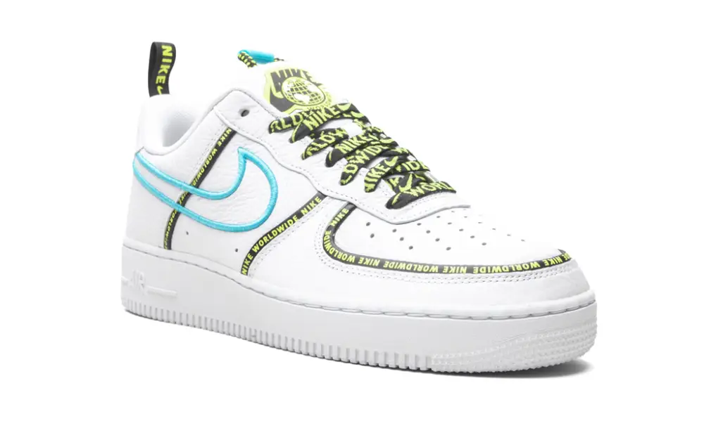 Nike Lifestyle Air Force 1 Low 'Worldwide White Blue Fury Volt' 