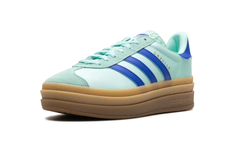 Adidas Gazelle Gazelle Bold WMNS 'Clear Mint Lucid Blue Gold Metallic' 