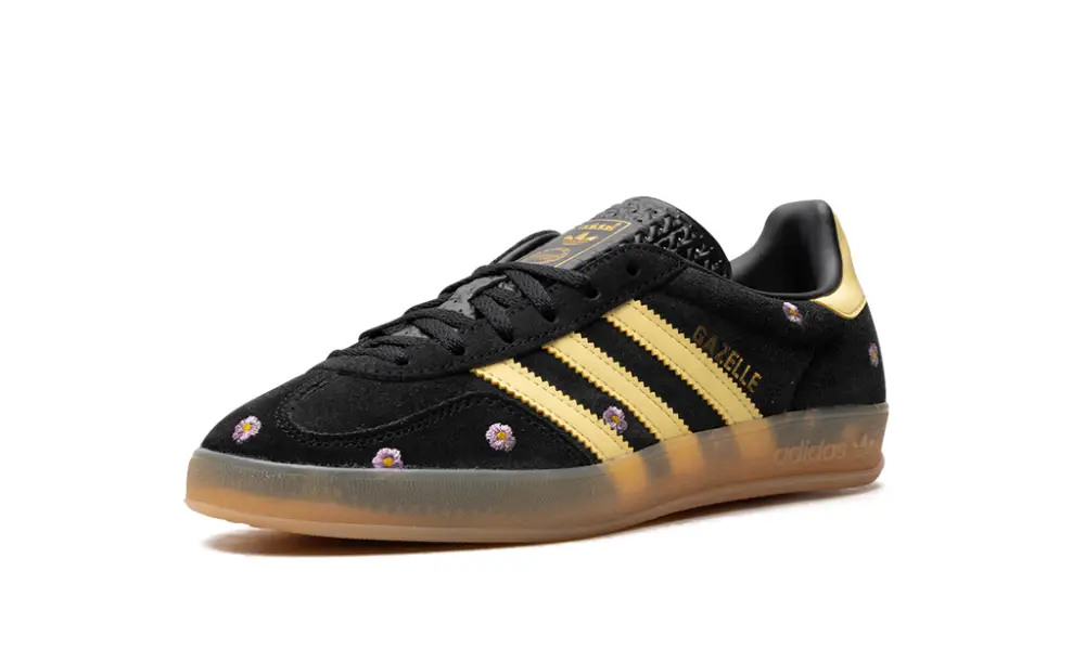 Adidas Gazelle Gazelle Indoor WMNS 'Core Black Almost Yellow Floral' 