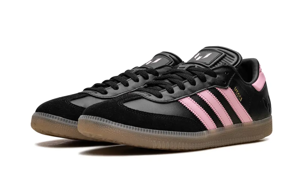 Adidas Samba Samba Messi Indoor 'Core Black   Gold Metallic   Gum' 