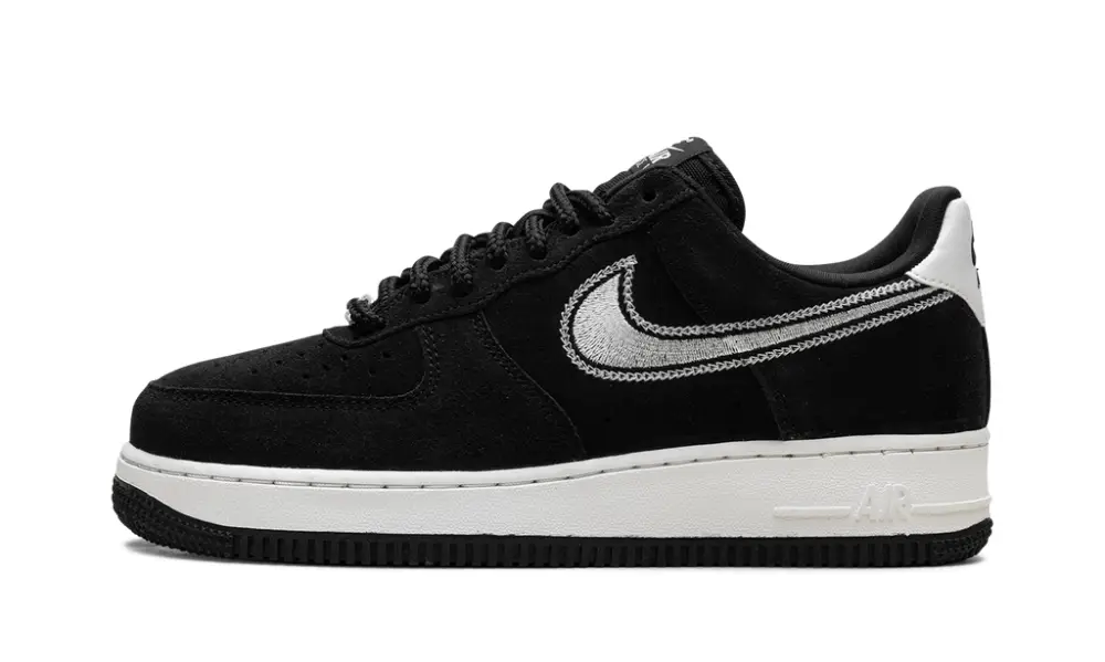 Nike Lifestyle Air Force 1 Low '07 LV8 'Black Sail Embroidered Swoosh'