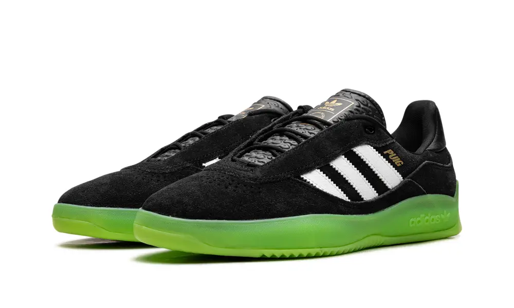 More Adidas Shoes Puig 'Black White Semi Solar Green' 