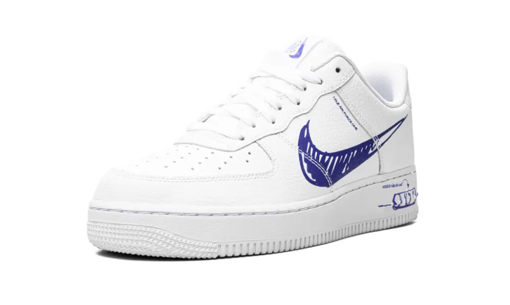 Nike Lifestyle Air Force 1 Low 'Scribble - Royal Blue' 