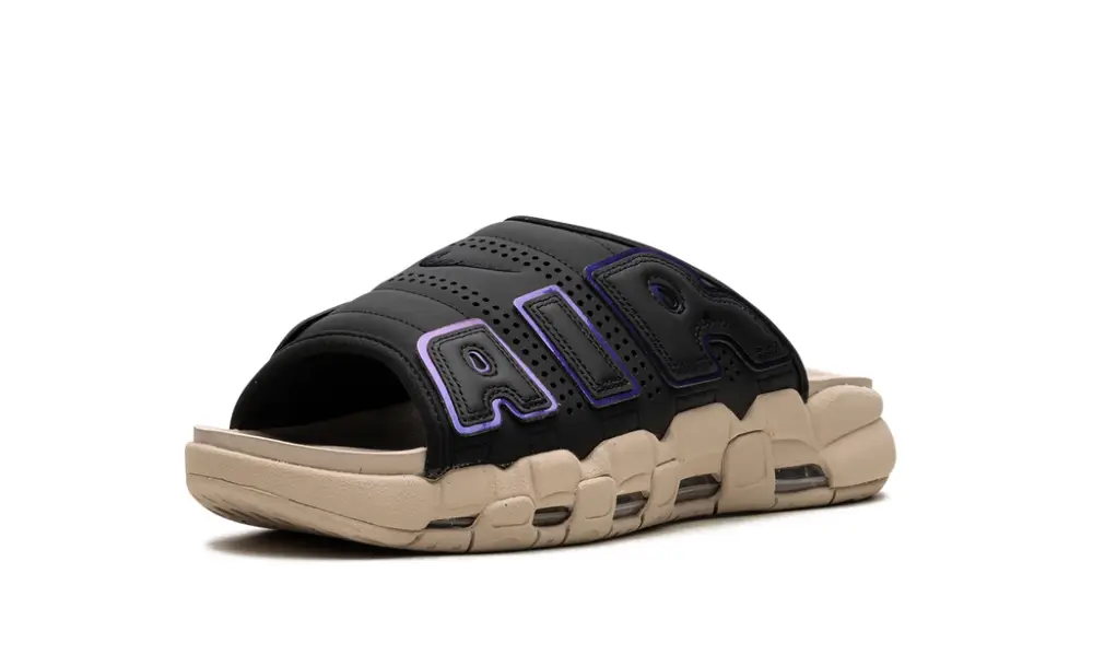 Nike Basketball Air More Uptempo Slide 'Black Sanddrift Iridescent' 