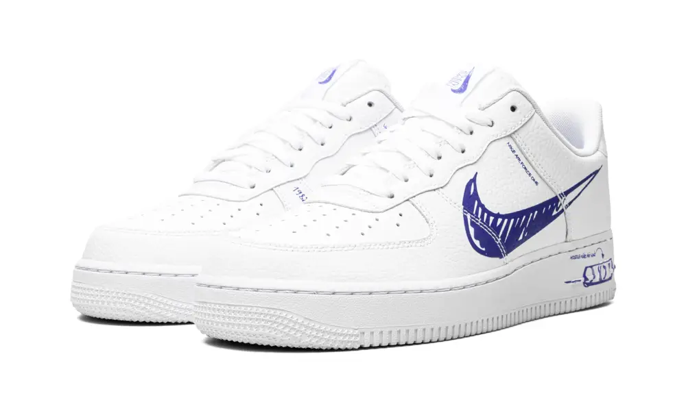 Nike Lifestyle Air Force 1 Low 'Scribble - Royal Blue'