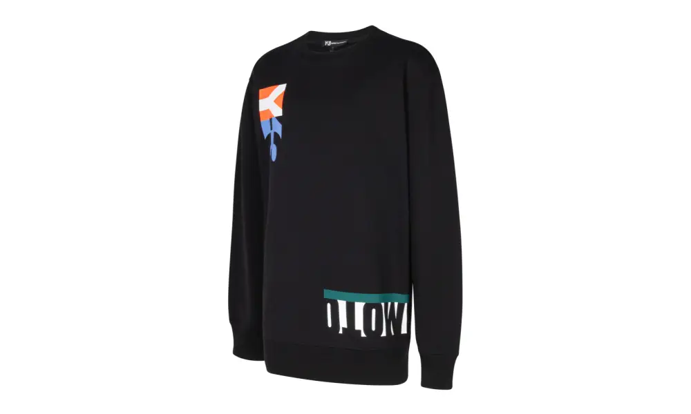 Adidas Y-3 Y-3 M-Cut Graphic Crewneck 'Black' 