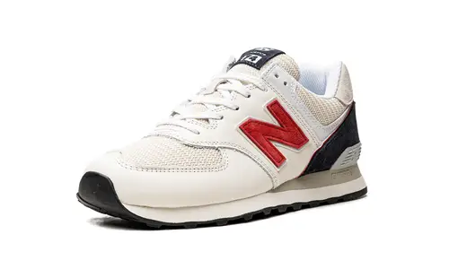 New Balance 574 574 'White Light Grey Red Navy' 
