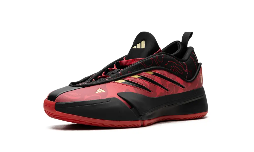 More Adidas Shoes Dame 9 'BAPE - Black Scarlet' 