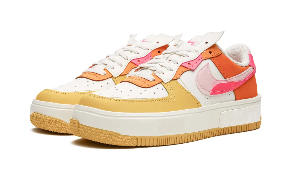 Nike Lifestyle AIR FORCE 1 FONTANKA MNS WMNS 'Summit White Solar Flare Medium Soft Pink Hyper Pink' 
