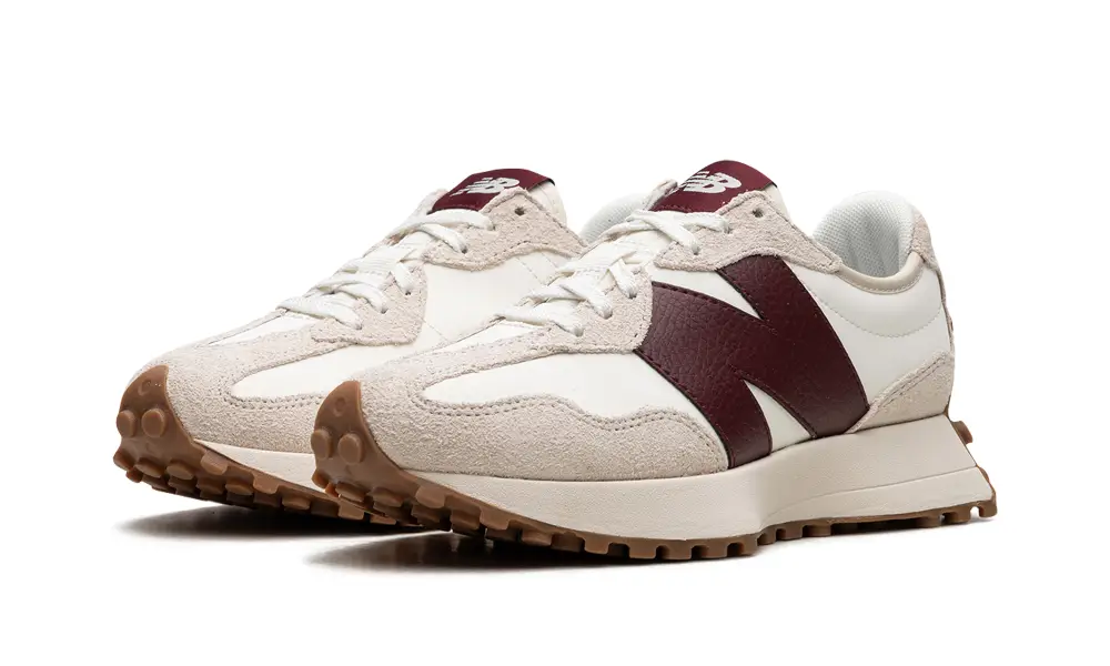 New Balance 327 327 WMNS 'Moonbeam Classic Burgundy' 