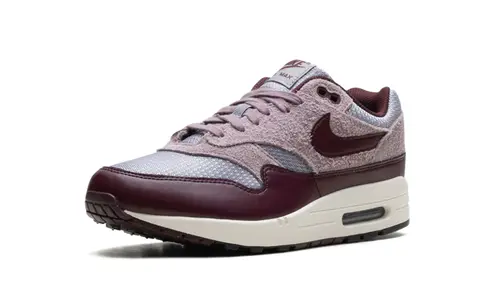 Nike Air Max Air Max 1 ESS PRM 'CEMENT GREY BURGUNDY CRUSH'