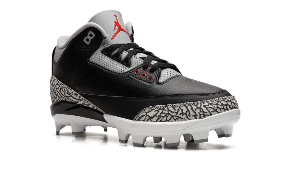 Air Jordan 3 Air Jordan 3 Cleats 'Black Cement' 