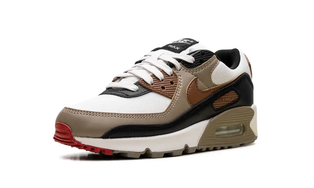 Nike Air Max Air Max 90 WMNS 'Phantom Black Fire Red Light British Tan' 