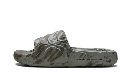 More Adidas Shoes Adilette 22 Slides 'Olive Strata Silver Green'
