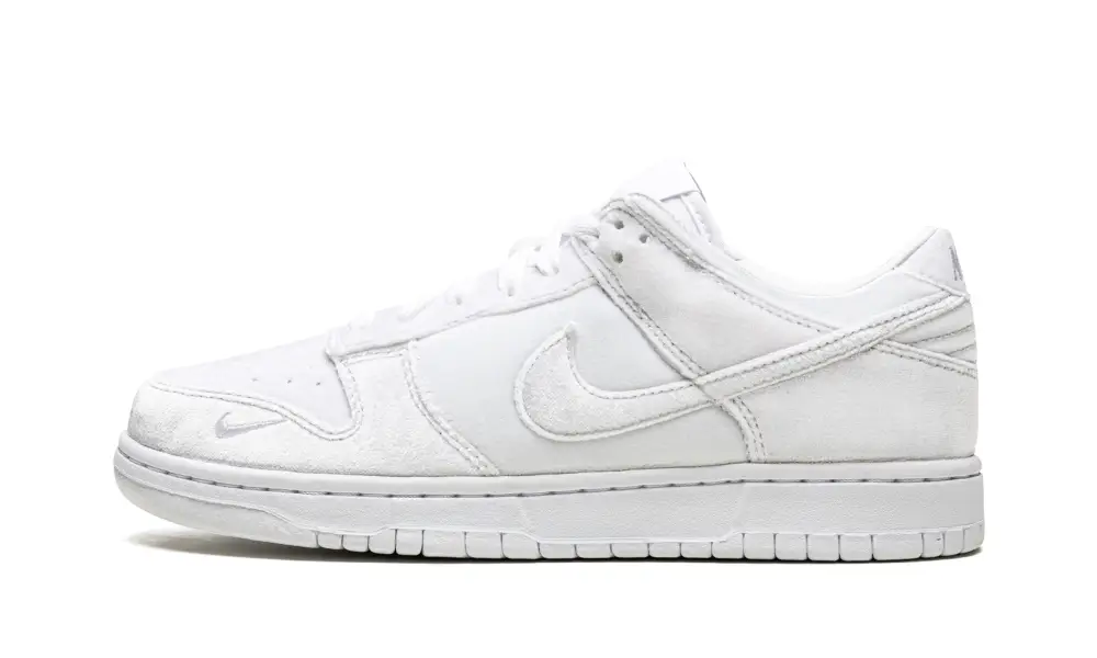 Nike Dunk Dunk Low 'Dove Street Market Triple White Velvet' 