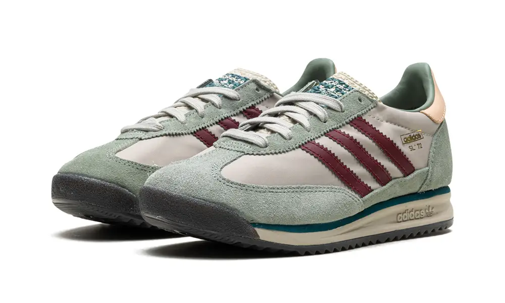 More Adidas Shoes SL 72 RS 'Putty Grey Shadow Red'