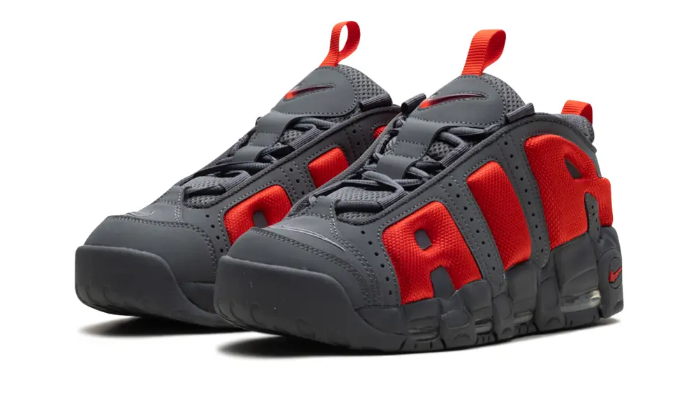 Nike Basketball Air More Uptempo Low 'Dark Grey Light Crimson' 