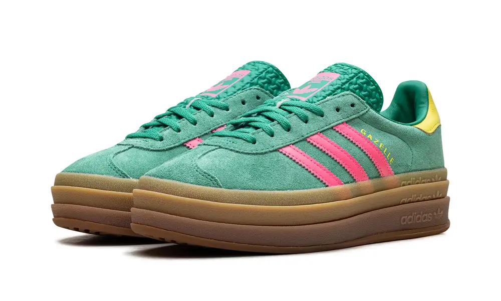 Adidas Gazelle Gazelle Bold WMNS 'Court Green Lucid Pink' 
