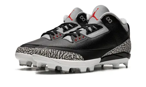 Air Jordan 3 Air Jordan 3 Cleats 'Black Cement' 55624133