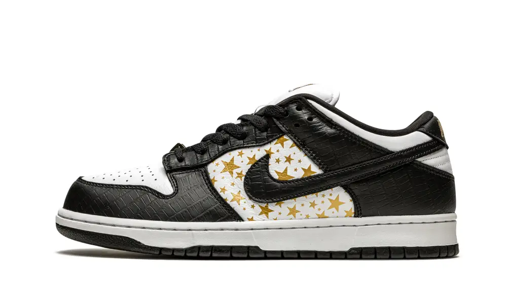 SB Dunk Low 'Supreme - Stars - Black'