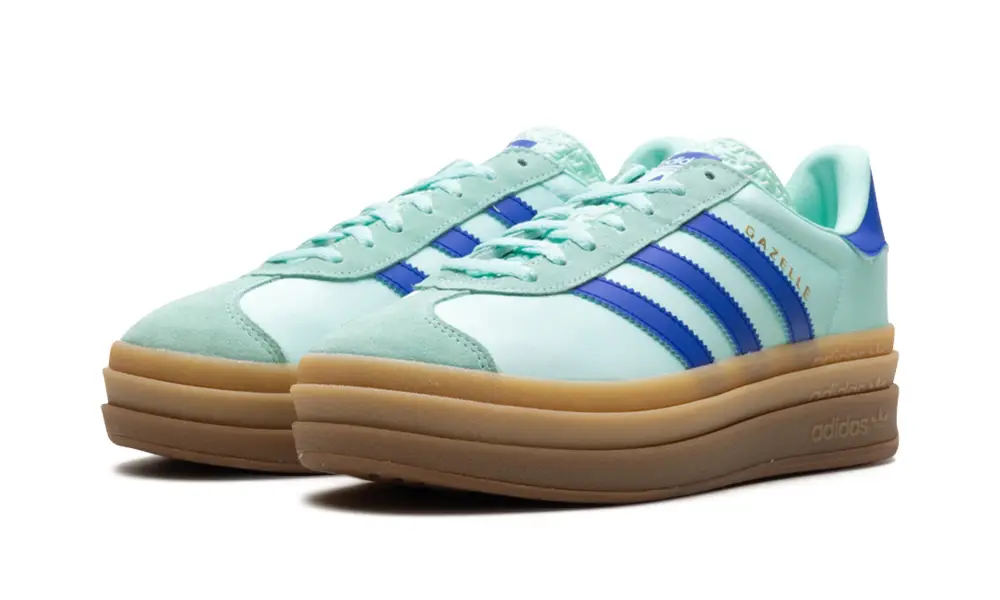 Adidas Gazelle Gazelle Bold WMNS 'Clear Mint Lucid Blue Gold Metallic' 