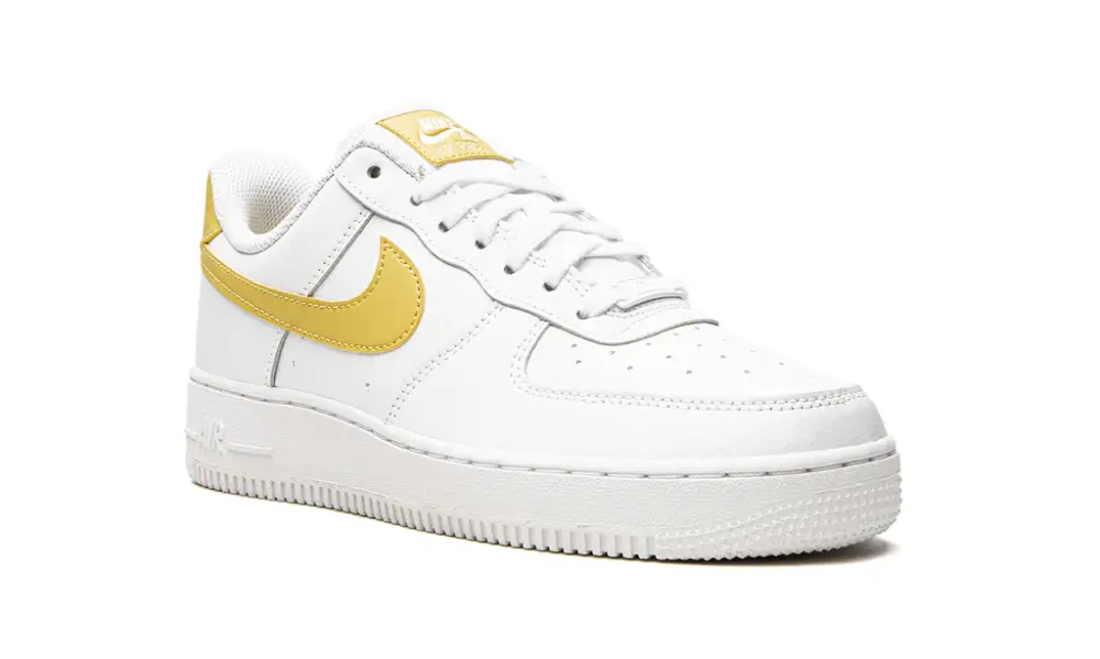 Nike Lifestyle AIR FORCE 1 LO MNS WMNS 'White   Saturn Gold' 