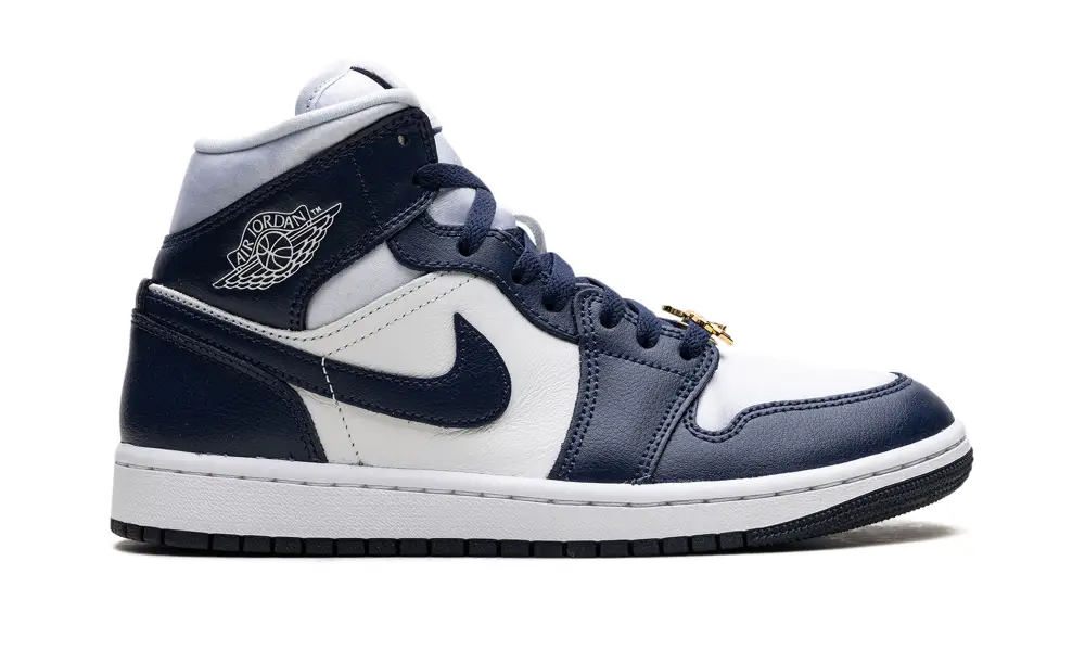 Air Jordan 1 Jordan 1 Mid WMNS 'Football Grey White Midnight Navy' 