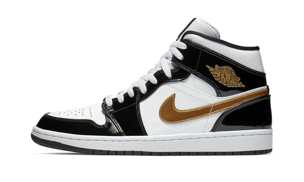 Air Jordan 1 Air Jordan 1 Mid SE 'Black Gold Patent Leather'
